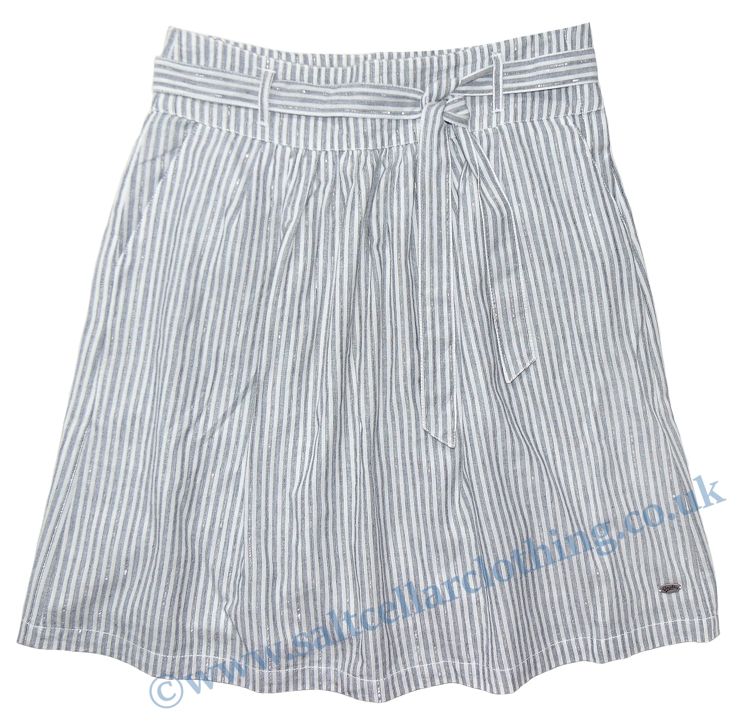 Goubi Womens 'H11' Tie Waist Skirt - Lurex