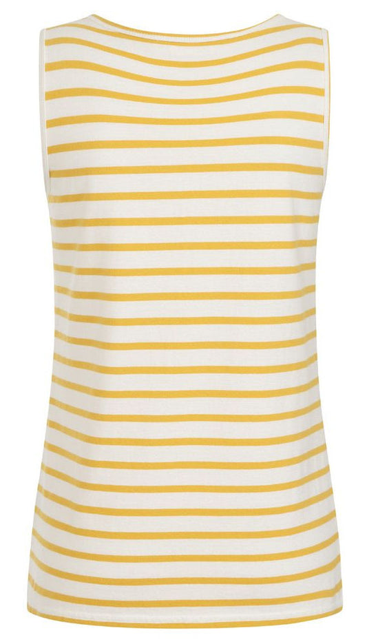 Lazy Jacks Womens 'LJ110' Striped Vest - Maize Yellow