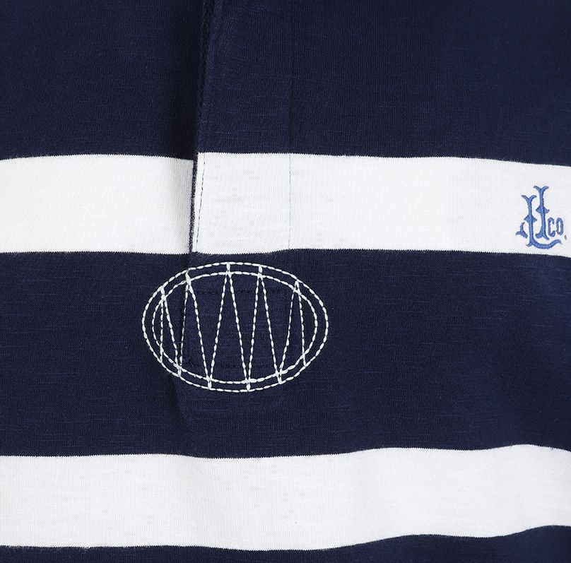 Lazy Jacks Mens 'LJ27E' Stripe Polo Shirt - Marine Navy
