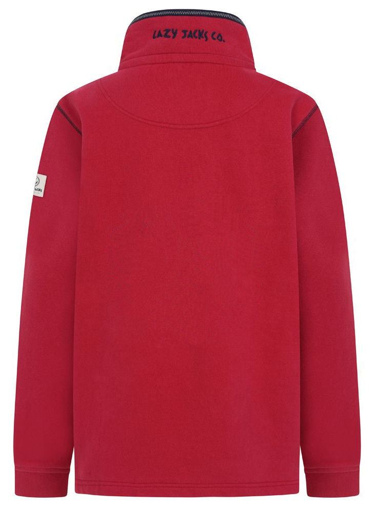 Lazy Jacks Kids 'LJ3C' 1/4 Zip Sweatshirt - Crimson Red