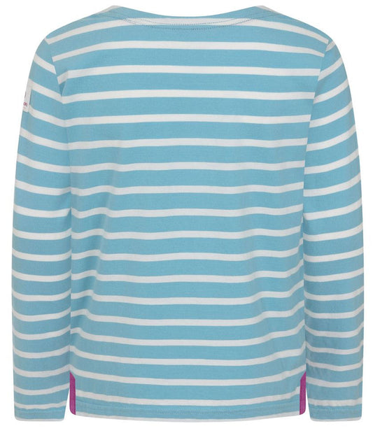 Lazy Jacks Kids 'L97C' Stripe Long Sleeved Tee - Reef Blue