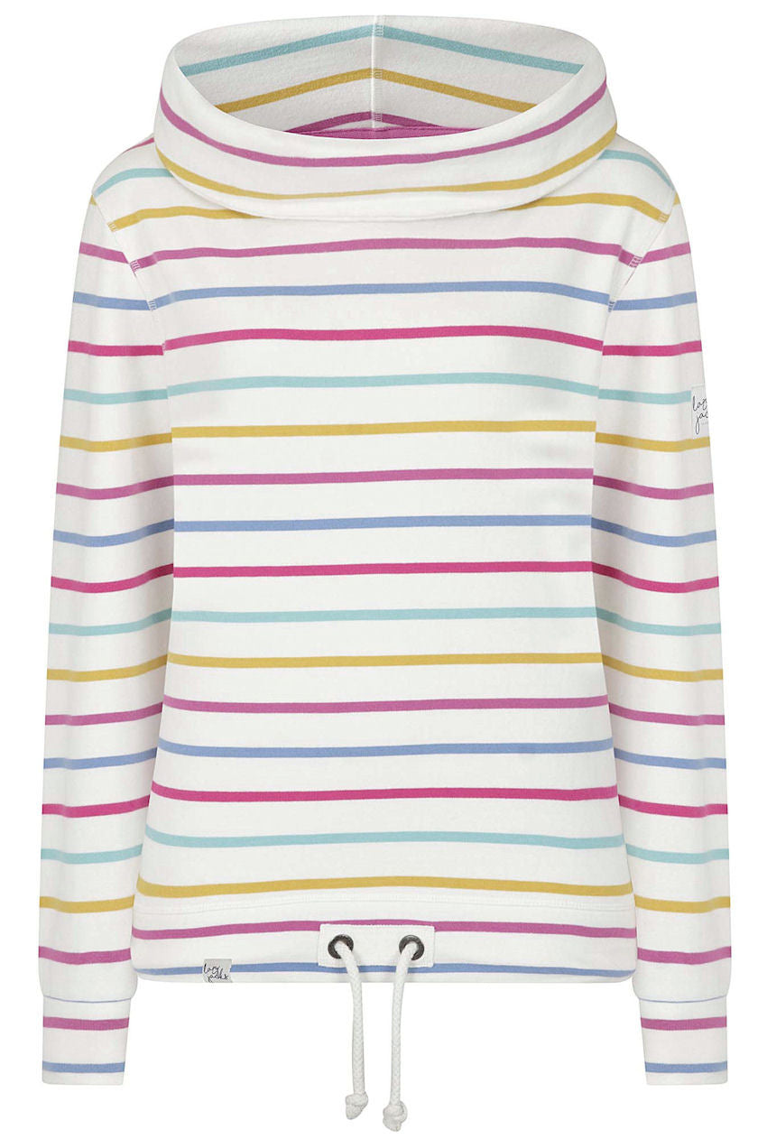 Striped cowl hotsell neck sweatshirt