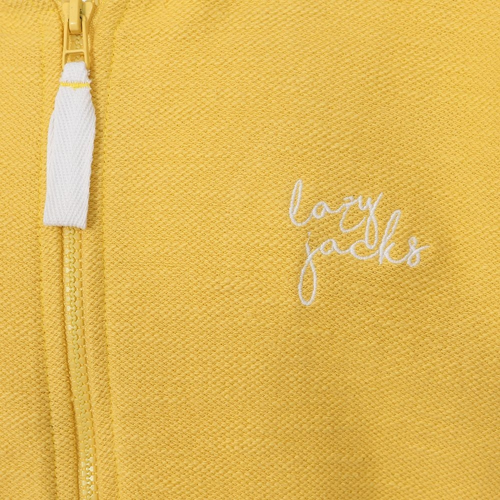 Lazy Jacks Kids 'LJ102C' Textured Hoody - Lemon Yellow