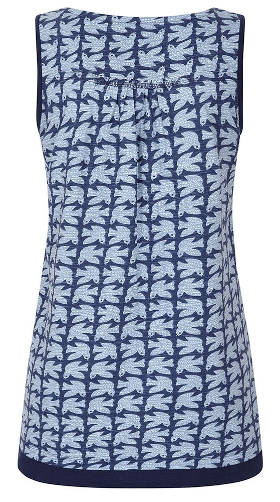 Lazy Jacks Womens LJ10 Sleeveless Tunic - Bluebird Print