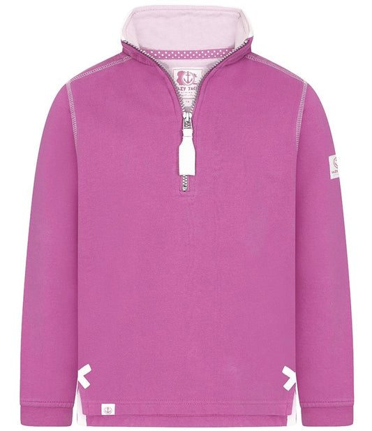 Lazy Jacks Kids 'LJ3CP' Porthleven Print Sweatshirt - Raspberry Pink
