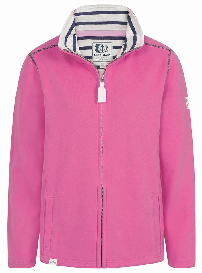 Lazy Jacks Womens LJ33 Full Zip Sweatshirt Striking Purple