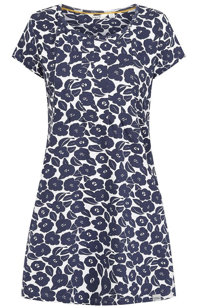 Lazy Jacks Womens 'LJ116' Printed Tunic - Bloom Navy