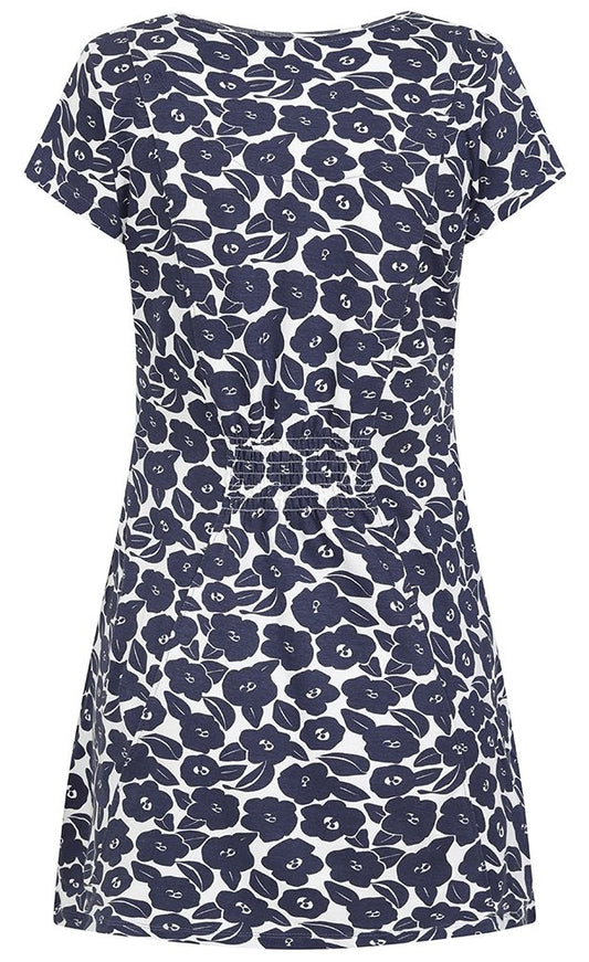 Lazy Jacks Womens 'LJ116' Printed Tunic - Bloom Navy