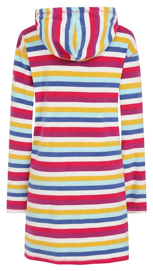 Lazy Jacks Womens 'LJ65' Towelling Beach Robe - Multicolour Stripe
