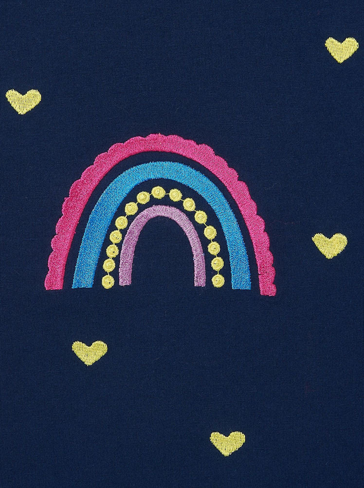 Lighthouse Kids 'Causeway' Long Sleeve Tee - Rainbow Applique