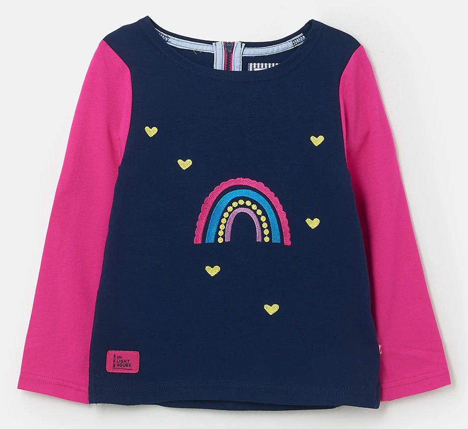 Lighthouse Kids 'Causeway' Long Sleeve Tee - Rainbow Applique