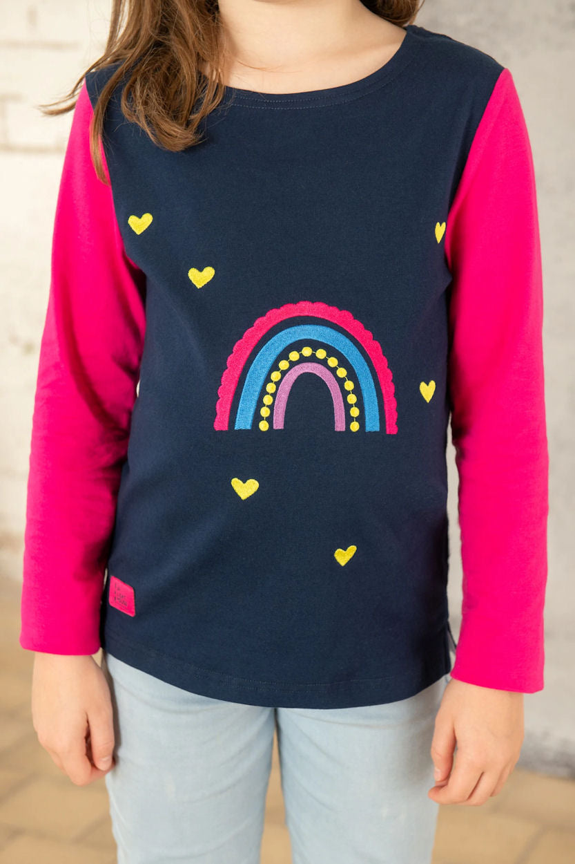 Lighthouse Kids 'Causeway' Long Sleeve Tee - Rainbow Applique