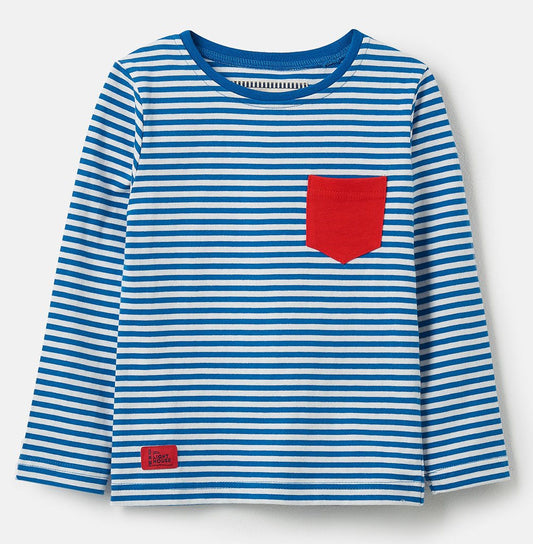 Lighthouse Kids 'Oliver' Long Sleeve Tee - Ocean Blue Stripe