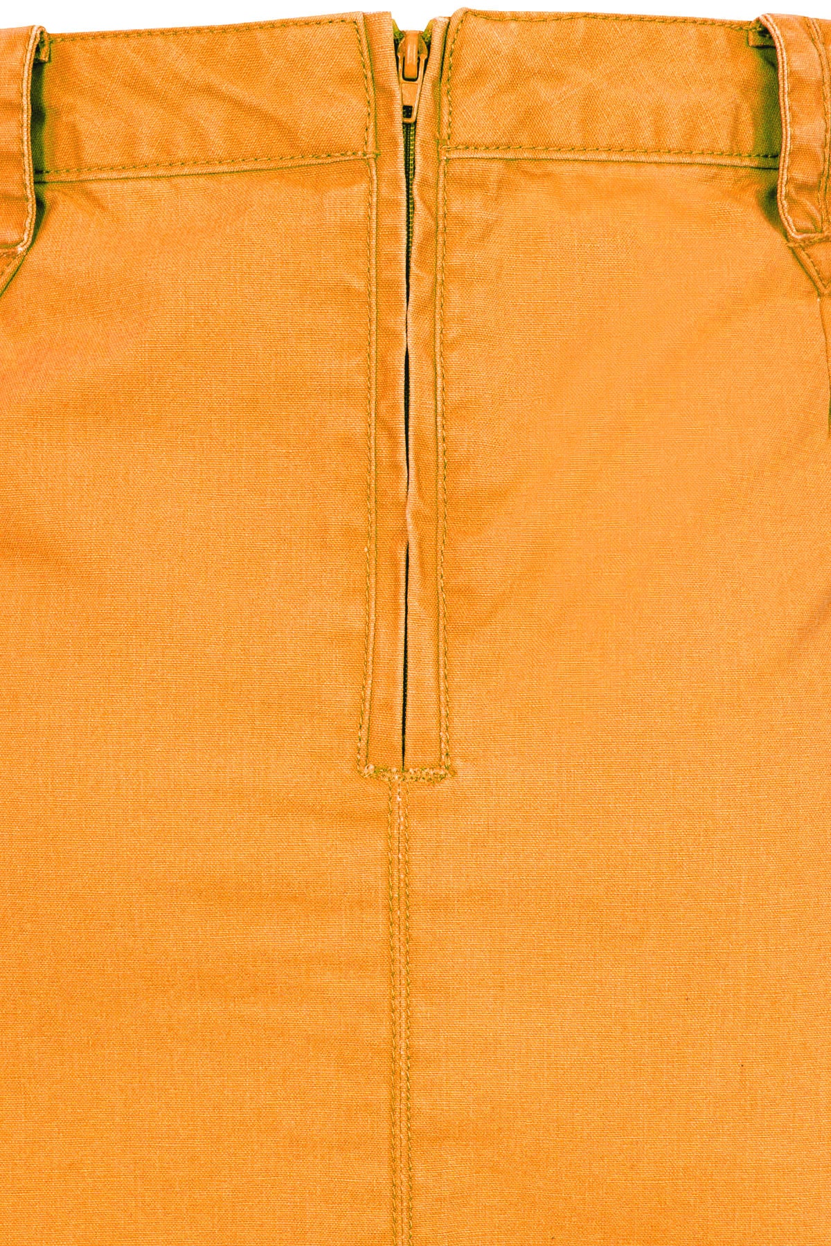 Mousqueton Womens 'Klarinette' Button Skirt - Mango Orange / Yellow