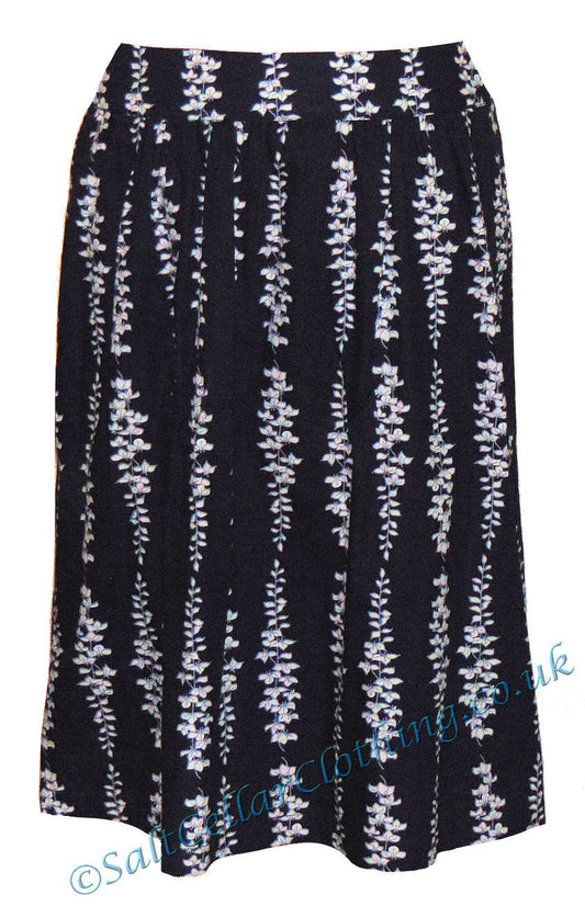 Mudd & Water Womens 'Ume' Skirt - Blossom Print Navy