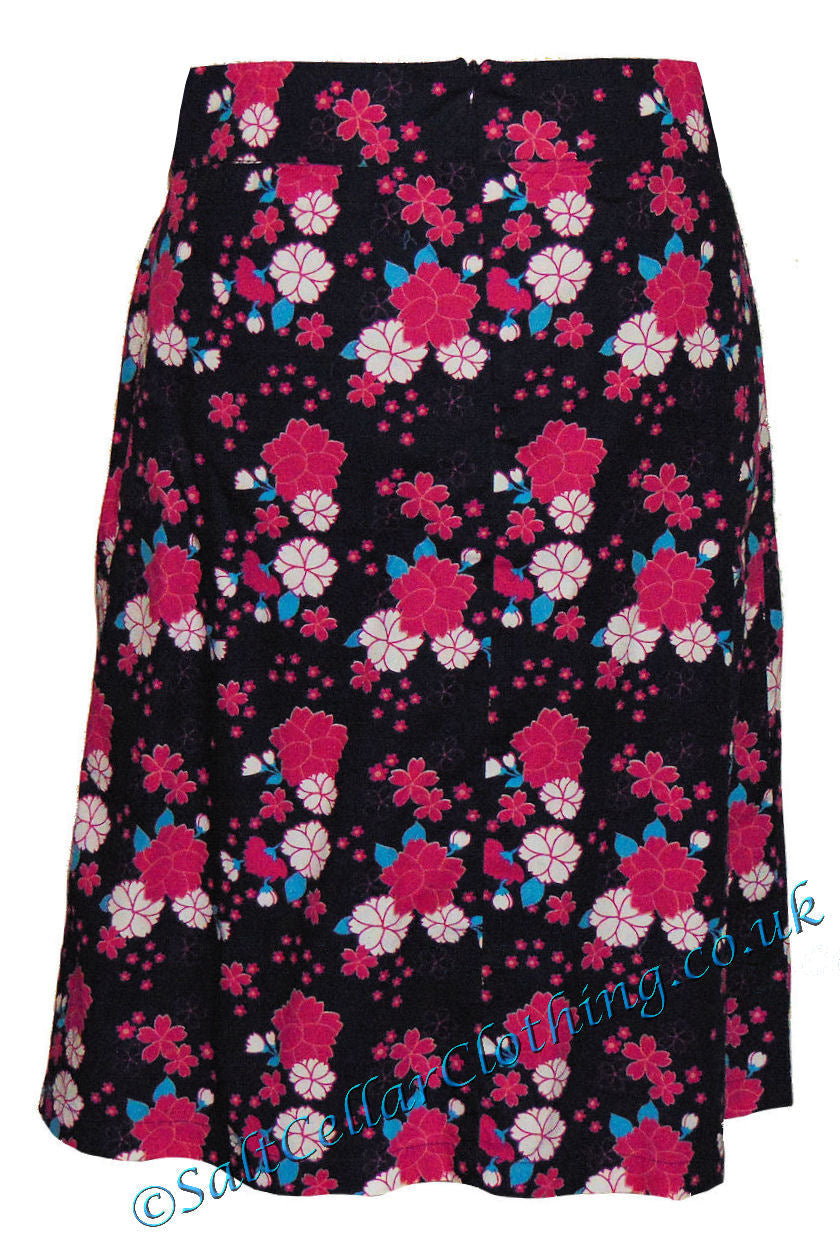 Mudd & Water Womens 'Ume' Skirt - Flower Print Navy