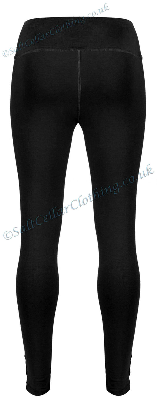 Mudd & Water women's organic cotton full length Lucky leggings in black.