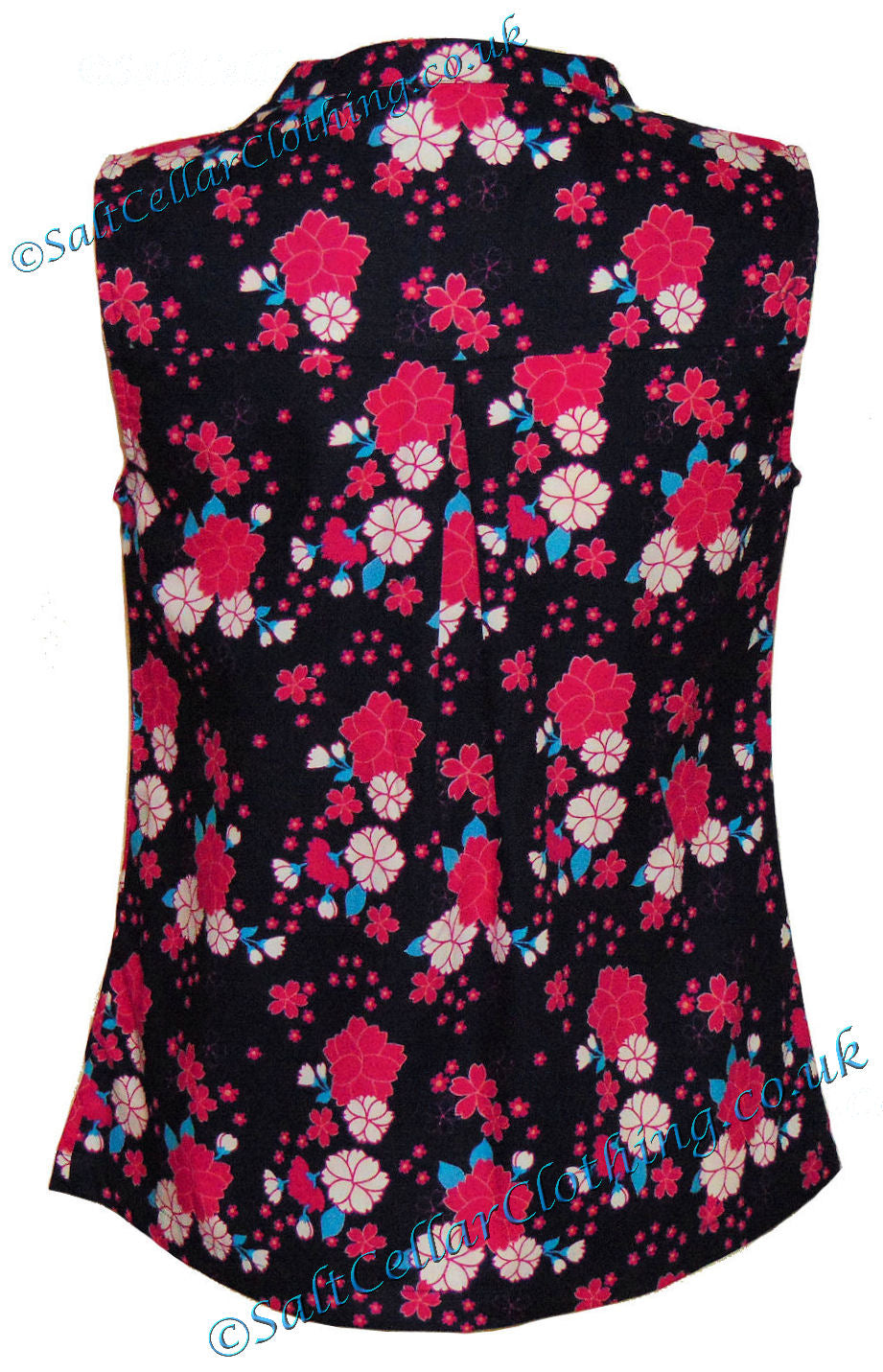 Mudd & Water Womens 'Fuji Blouse' - Flower Print Navy