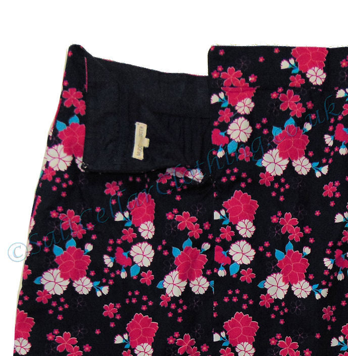 Mudd & Water Womens 'Ume' Skirt - Flower Print Navy