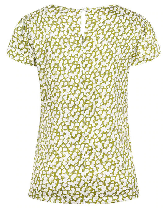 Mudd & Water Womens 'Calla Top' - Olive Green Leaf Print