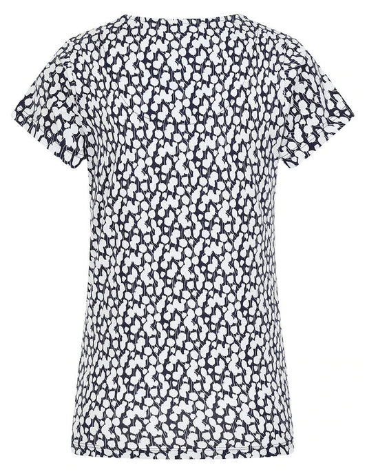 Mudd & Water Womens 'Fauna Top' - Leaf Print Navy