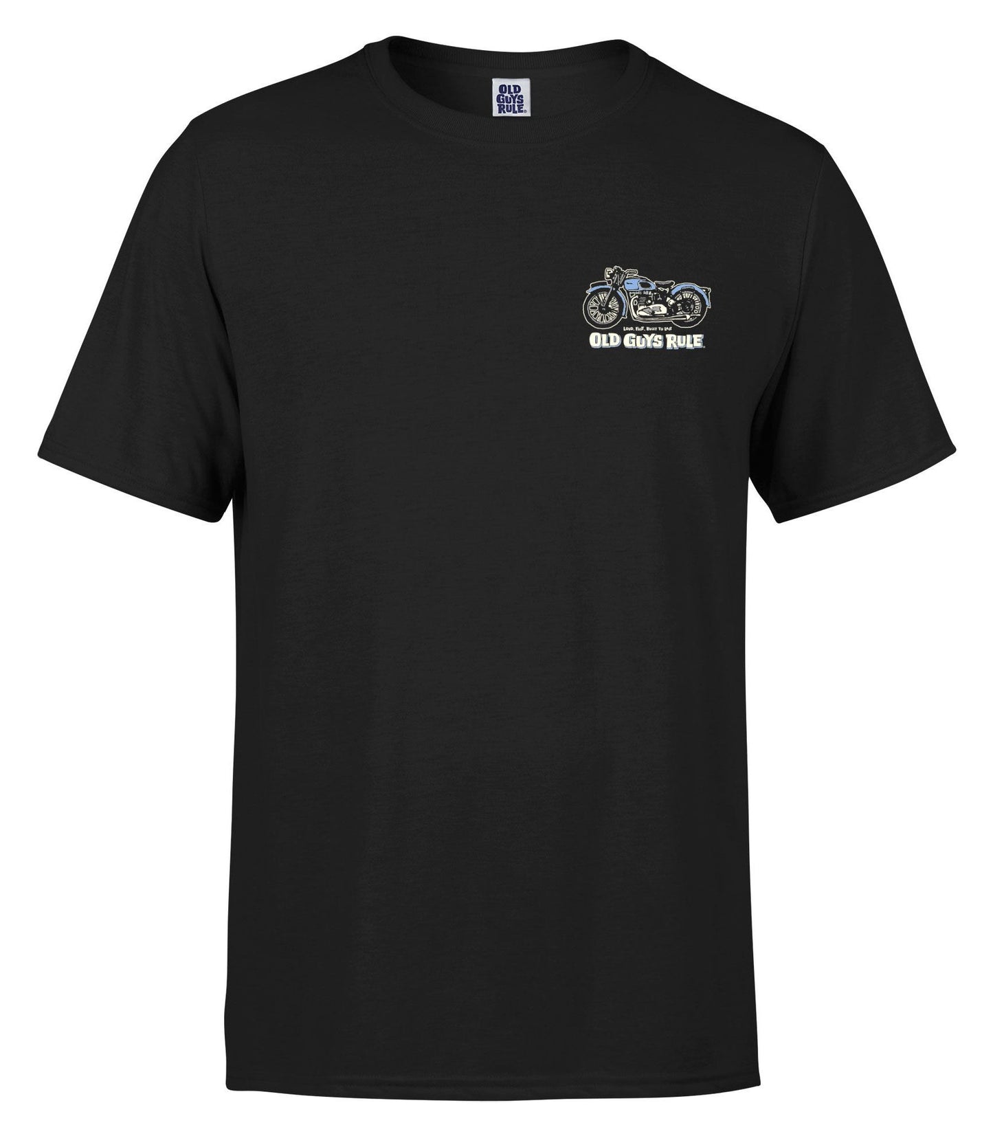 Old Guys Rule Mens Triumph Printed T-Shirt - Black