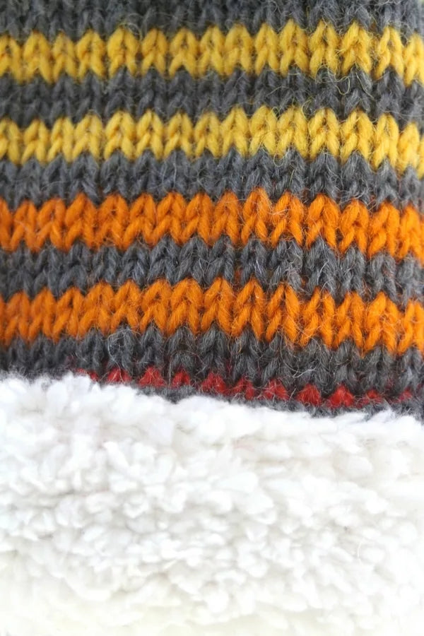 Pachamama Adults 'Vancouver' Knitted Handwarmers - Multicoloured Stripe