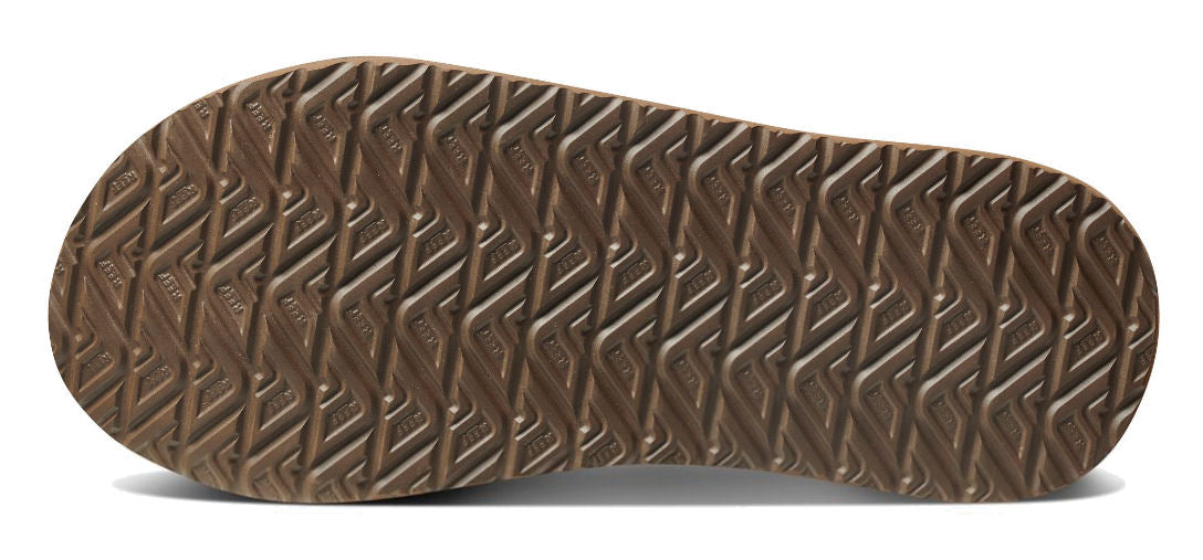 Reef Mens 'Cushion Phantom Leather' Flip Flops - Black / Brown