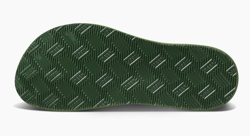 Reef Mens 'Newport Prints' Flip Flops - Palms / Black