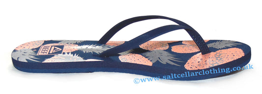 Reef Womens 'Bliss-Full' Flip Flops - Coral Pineapples