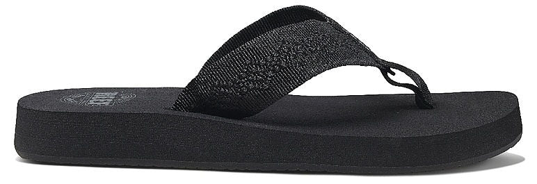 Reef Womens 'Sandy' Flip Flops - Black / Black