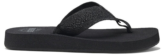 Reef Womens 'Sandy' Flip Flops - Black / Black