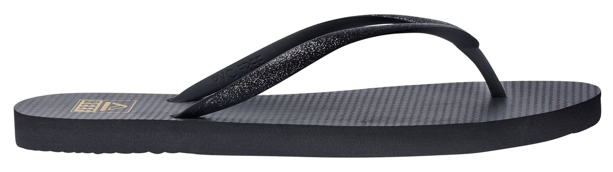 Reef Womens 'Seaside' Flip Flops - Black Glitter