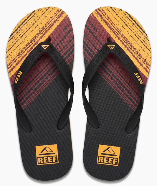 Reef Mens 'Seaside Prints' Flip Flops - Sunset Stripes