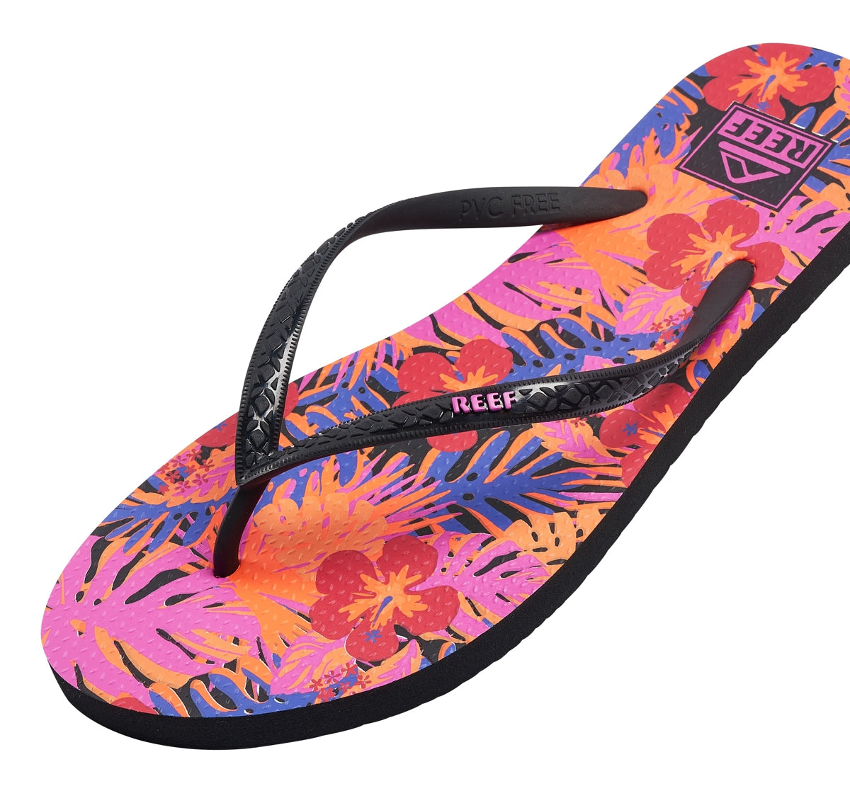 Reef Womens 'Seaside Prints' Flip Flops - Hibiscus Coral