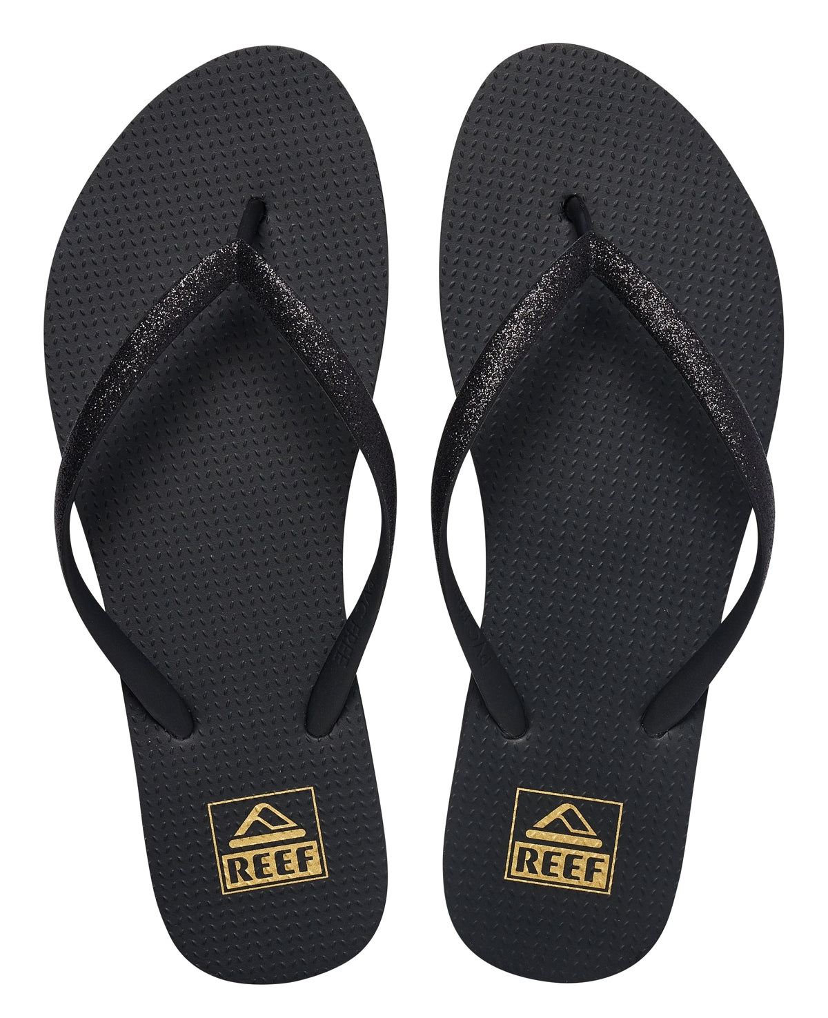 Reef Womens 'Seaside' Flip Flops - Black Glitter