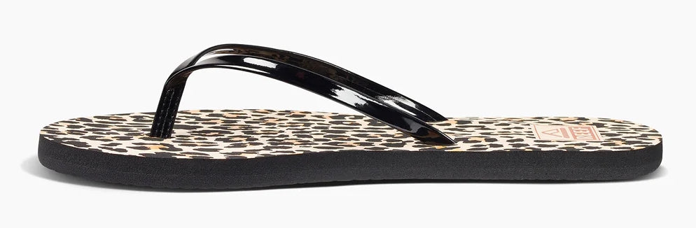 Reef Womens 'Bliss-Full' Flip Flops - Classic Leopard Print