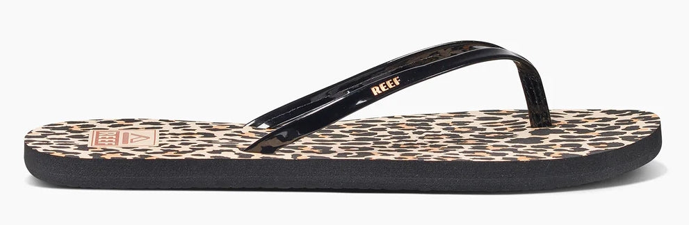 Reef Womens 'Bliss-Full' Flip Flops - Classic Leopard Print