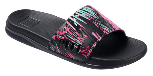 Reef Womens 'One Slide' Padded Strap Slider - Palm Fronds