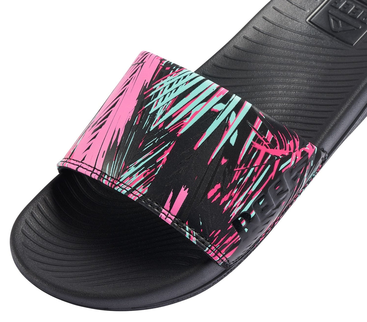 Reef Womens 'One Slide' Padded Strap Slider - Palm Fronds