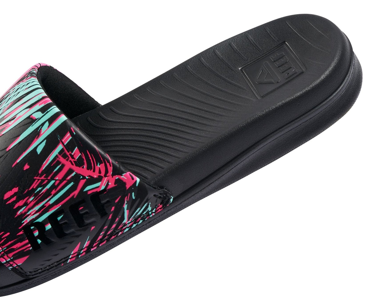 Reef Womens 'One Slide' Padded Strap Slider - Palm Fronds