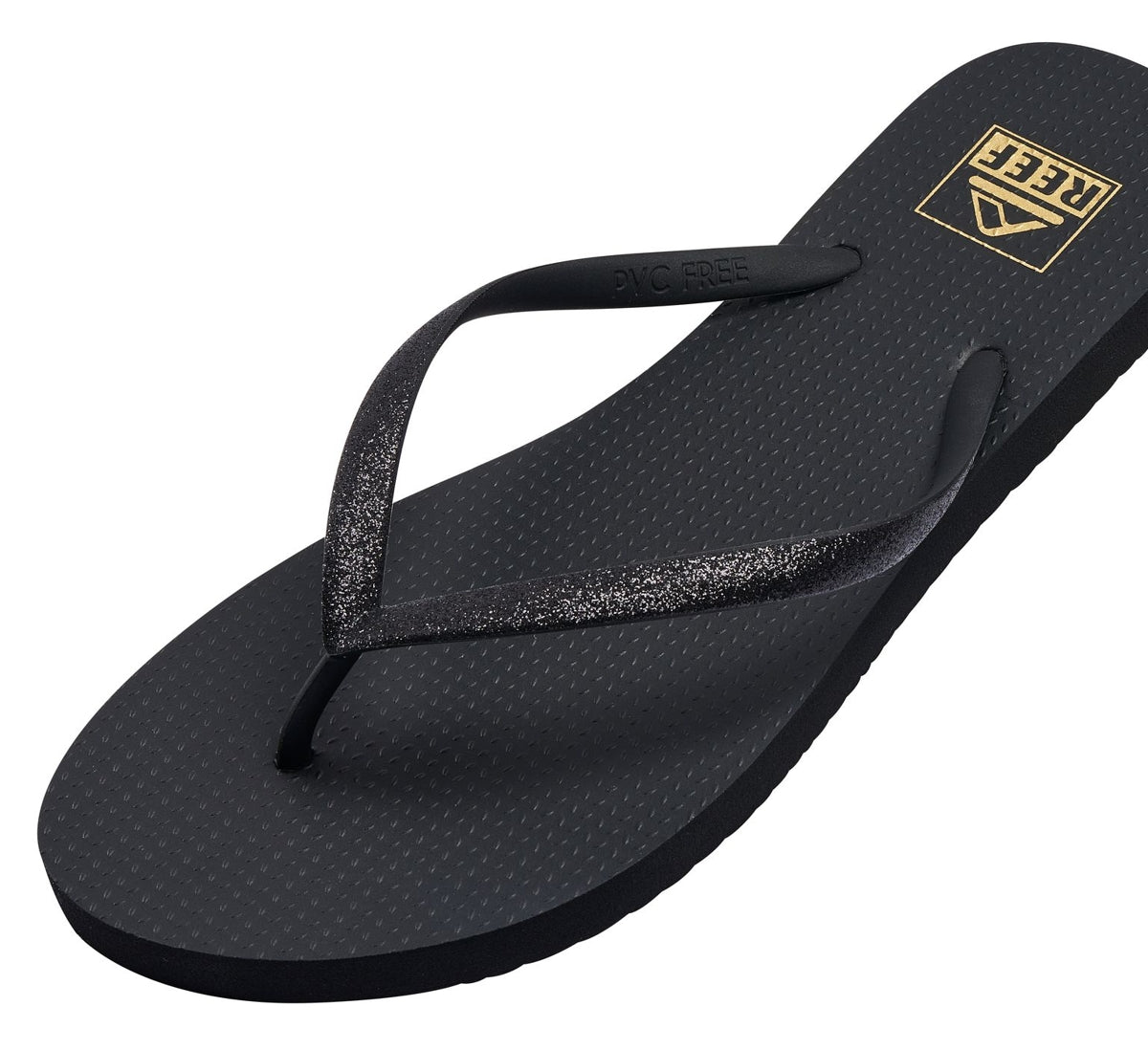 Reef Womens 'Seaside' Flip Flops - Black Glitter