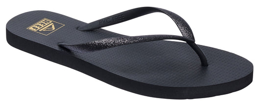 Reef Womens 'Seaside' Flip Flops - Black Glitter