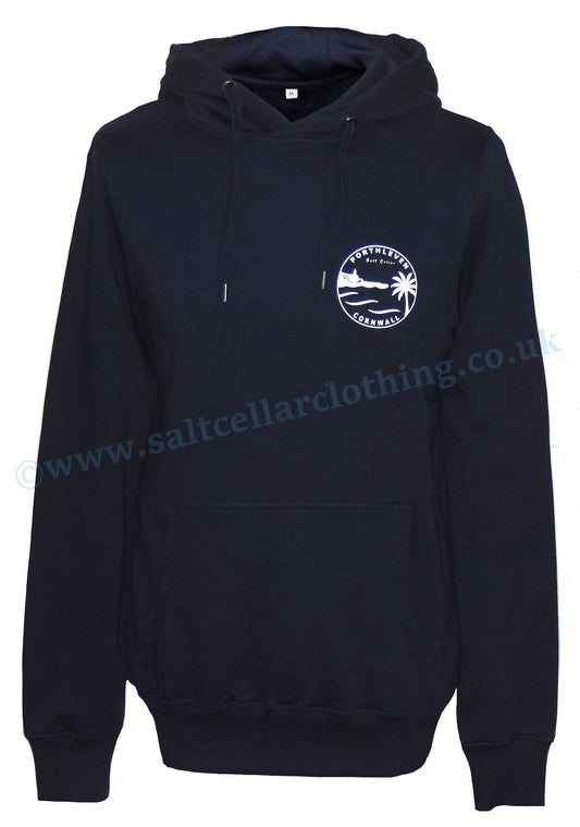 Navy men's printed Porthleven hoody