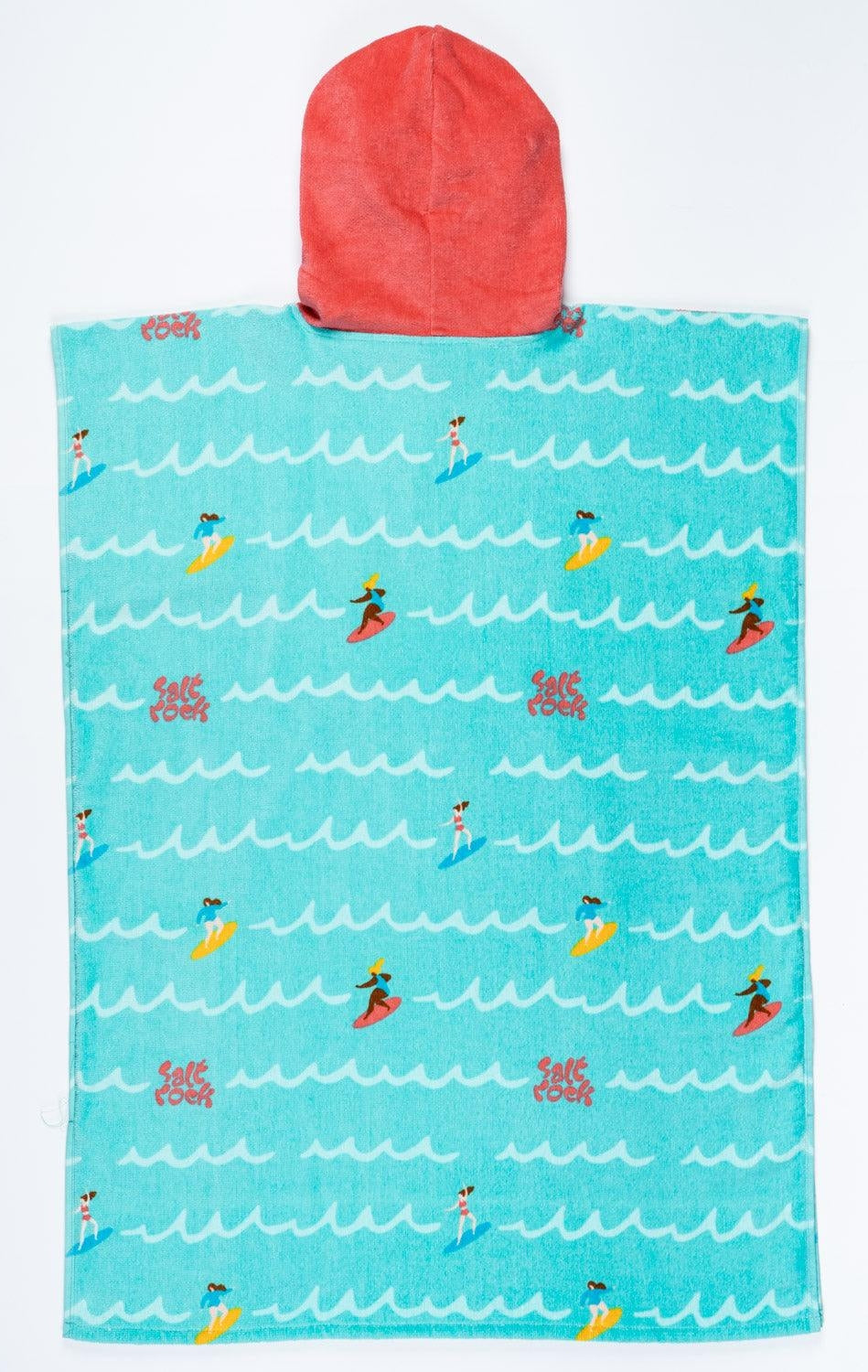 Saltrock Kids 'Surf Sister' Hooded Towelling Changing Robe - Turquoise