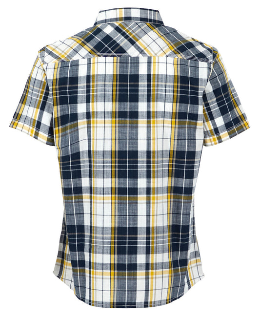 Weird Fish Mens 'Ennis' Short Sleeve Check Shirt - Navy