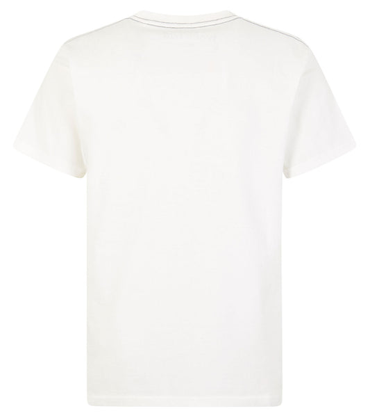 Weird Fish men's Fished plain short sleeve organic cotton slub tee in Dusty White.