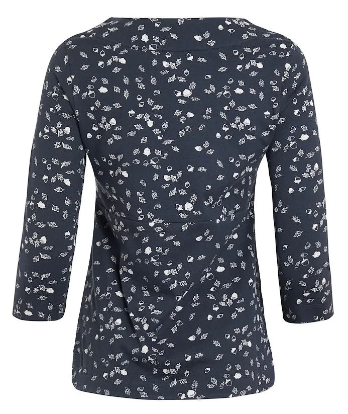 Weird Fish Womens 'Pinto' Acorn Print Tee - Dark Navy