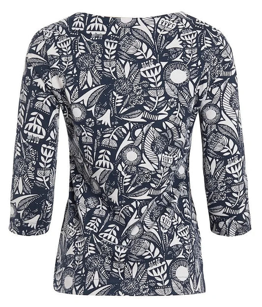 Weird Fish Womens 'Pinto' Floral Tee - Ink