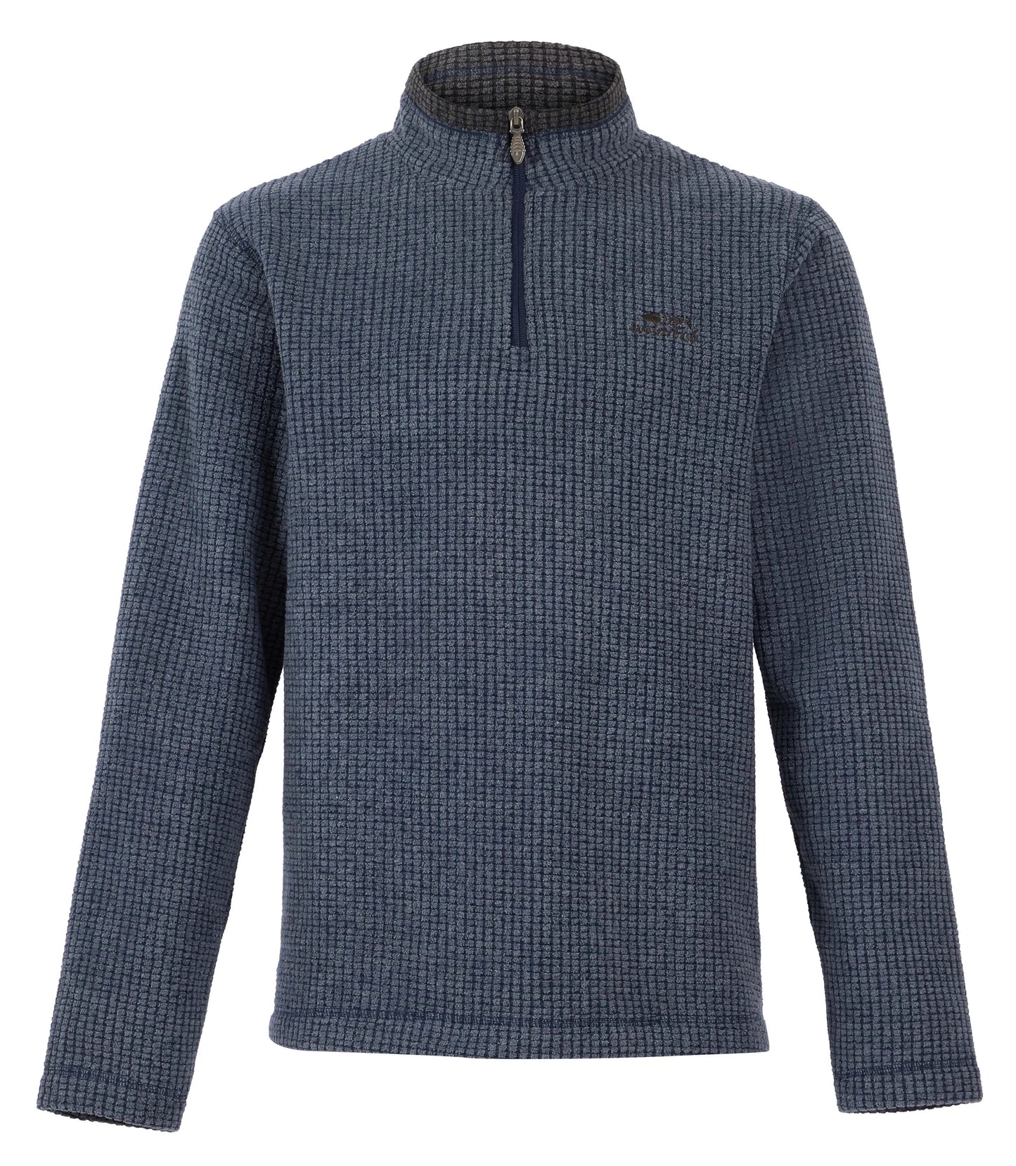 Weird Fish Newark fleece in navy blue with a zip collar for warmth and comfort